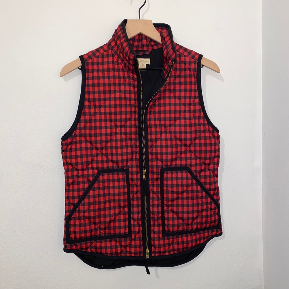 plaid J-Crew vest